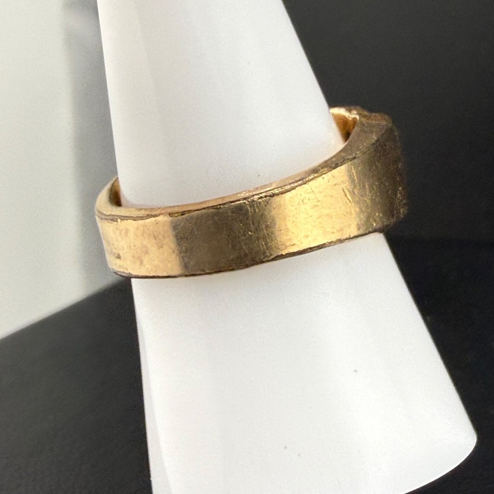 Vintage Uncas Gold Filled Ring 3 Rhinestone Trilogy Band Size 8.25 - Picture 6 of 16